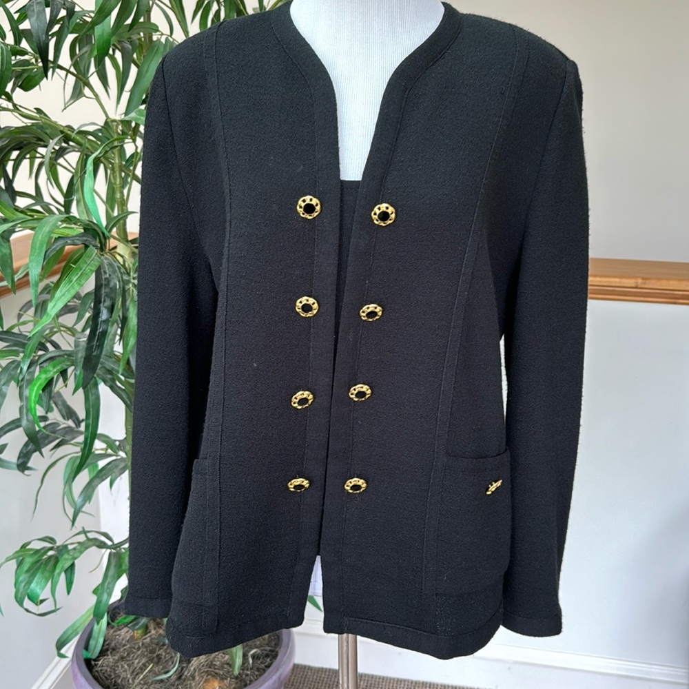 Cassleberry Vintage Blazer Jacket w Gold Trim Buttons